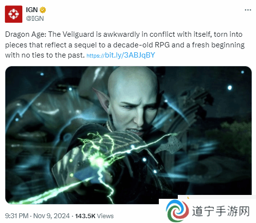IGN批評《龍騰世紀4》遭嘲諷:EA塞的錢只夠評個分？