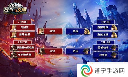 亂世造英雄!《戰(zhàn)爭與文明》“國王杯”總決賽前瞻